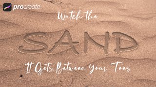#61 Sand Text Effect - Procreate tutorial screenshot 3