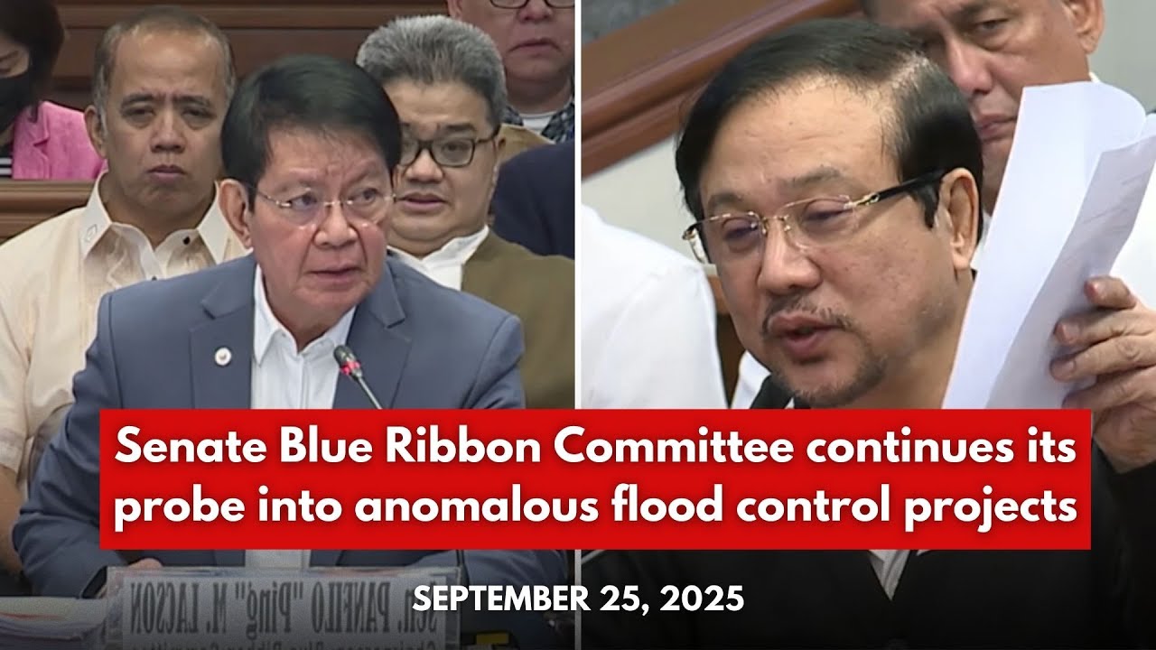LIVE - SENATE CONTINUES ITS PROBE INTO ANOMALOUS FLOOD CONTROL PROJECTS