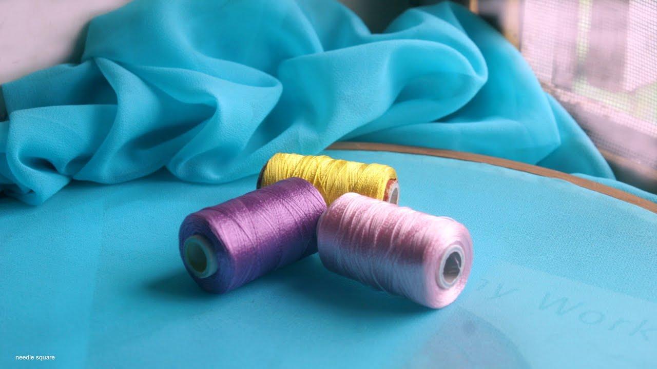 Simple 3 Color Flower Embroidery Design for Blouse Neck 💕✨💕✨ 