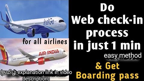 How to do Web check in (Eng) | Air India Airlines | Indigo Airlines | Today