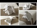 4 Ideas Folding Towel Animals- Cow, Parrot, Elephant and Seal-origami tutorial.