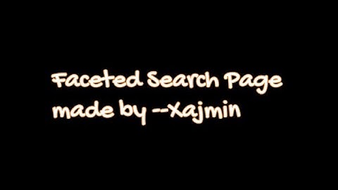 Oracle APEX - Faceted Search Page