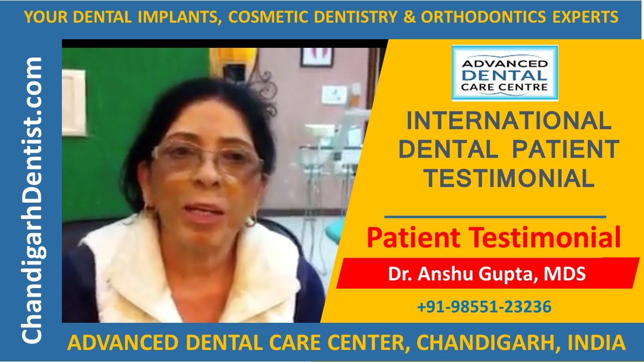 International Dental Patient Testimonial