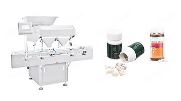 Automatic Electronic Counting Two Heads Tablets Capsules Bottle Filling Machine