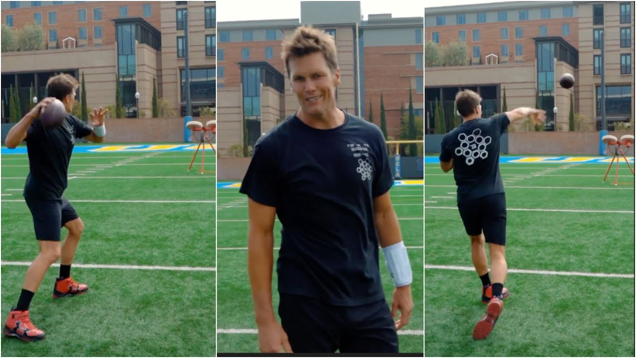 No, Tom Brady didn't play catch with a football throwing machine