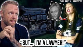 Entitled "Lawyer" Flips Her Car Then Acts FOOLISH (and gets arrested)