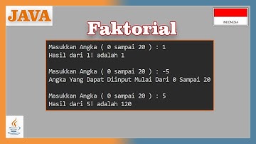 Program Menghitung Nilai Faktorial dengan Java