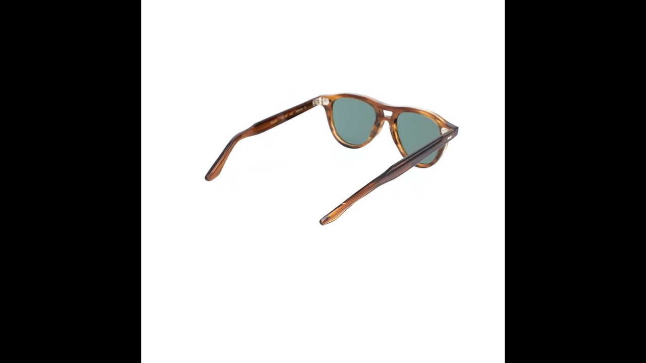 Brown aviator sunglasses green lenses: Piquet | TBD Eyewear