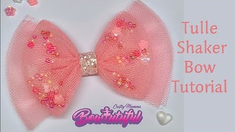 Tulle shaker hair bow tutorial.. How to make hair bows. DIY hair bows tutorial  🎀 laços de fita: