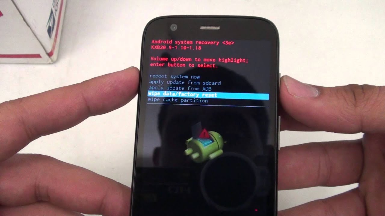 What process resets a Verizon phone to factory settings?