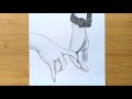 Romantic Couple Holding Hands pencil sketch || How to draw Holding Hands