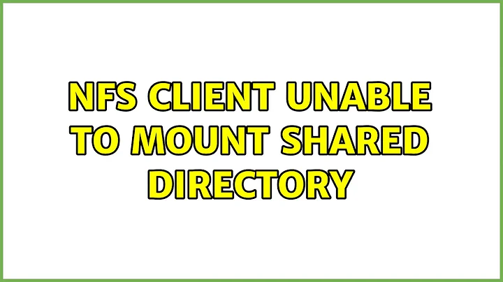 Ubuntu: NFS Client Unable to Mount Shared Directory