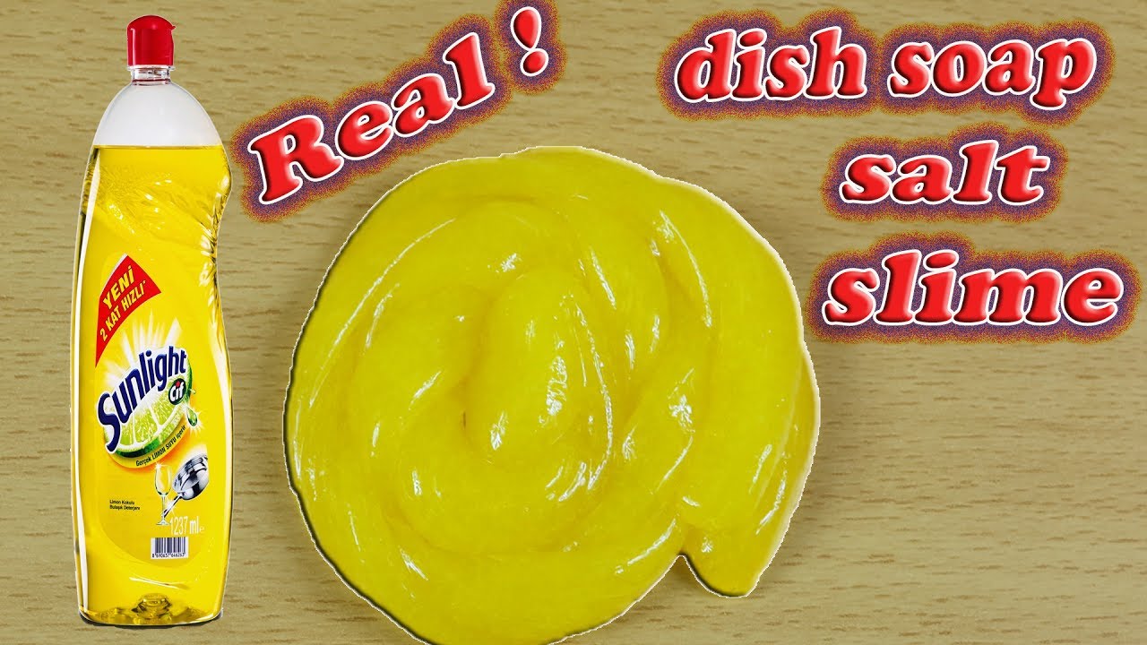 Only Dish Soap And Salt Slime No Glue Dish Soap Slime How To Make Dish Soap Slime