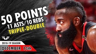 James Harden EPIC Triple-Double - 2018.12.13 - Rockets vs Lakers - 50 Pts, 11 Asts, 10 Rebs