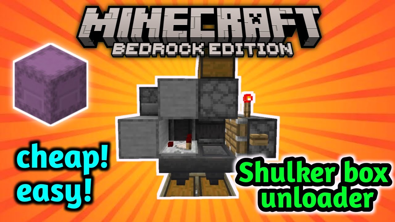 EASY Shulker Box Loader and Unloader Tutorial! Minecraft Bedrock | MCPE ...