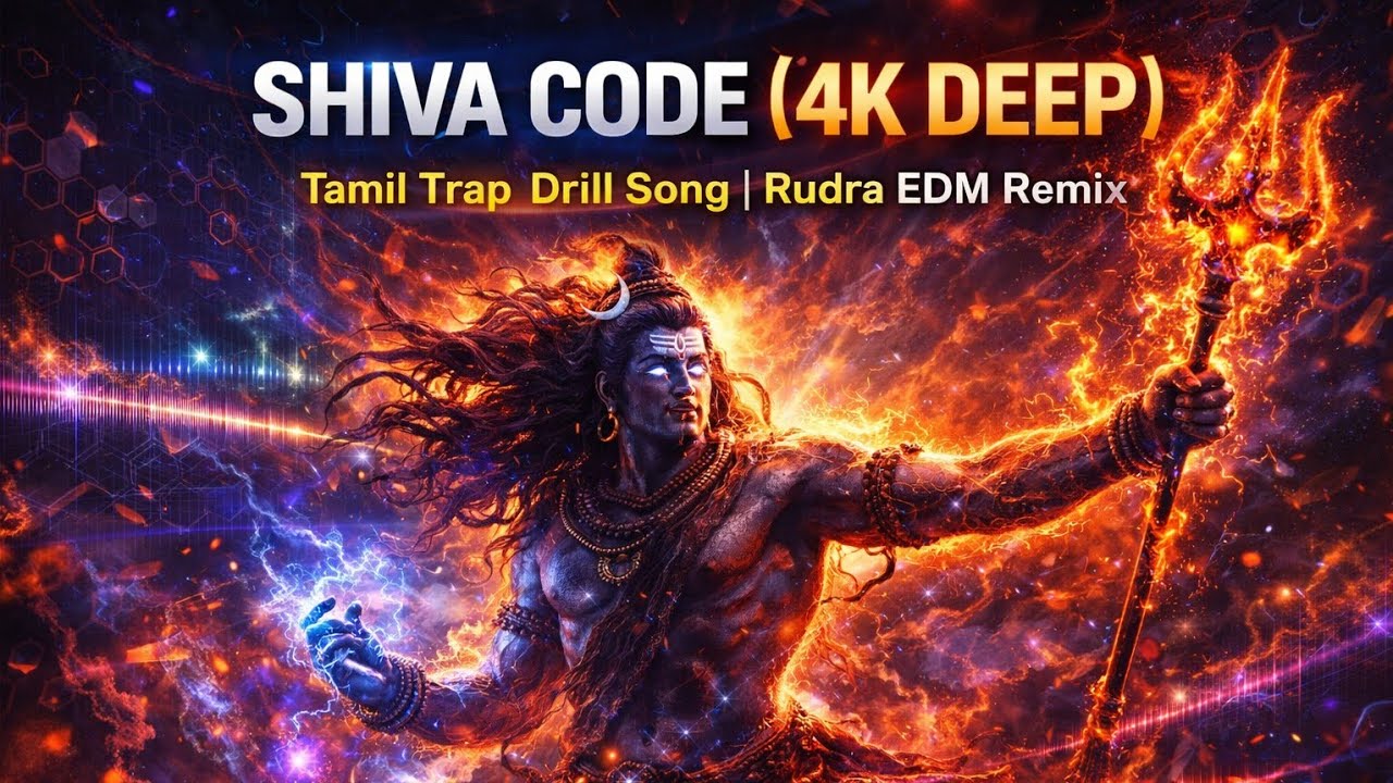 SHIVA CODE (4K DEEP) | Tamil Trap Drill Song | Rudra EDM Remix #shivan ...