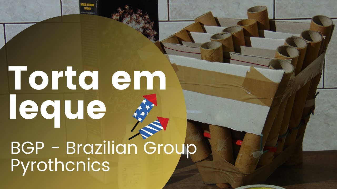 Como fabricar uma torta de fogos em leque