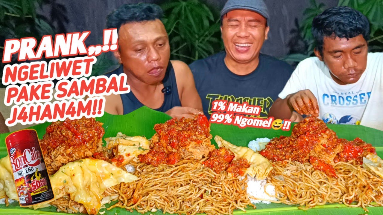 PRANK S4DIS! NGELIWET PAKE SAMBAL J4HAN4M,,99% NGOMEL 1% MAKAN😅!!