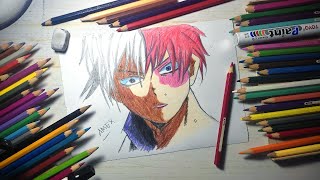 Menggambar Anime TODOROKI SHOTO - My Hero Academy - Menggambar Anime Untuk Pemula - Step By Step