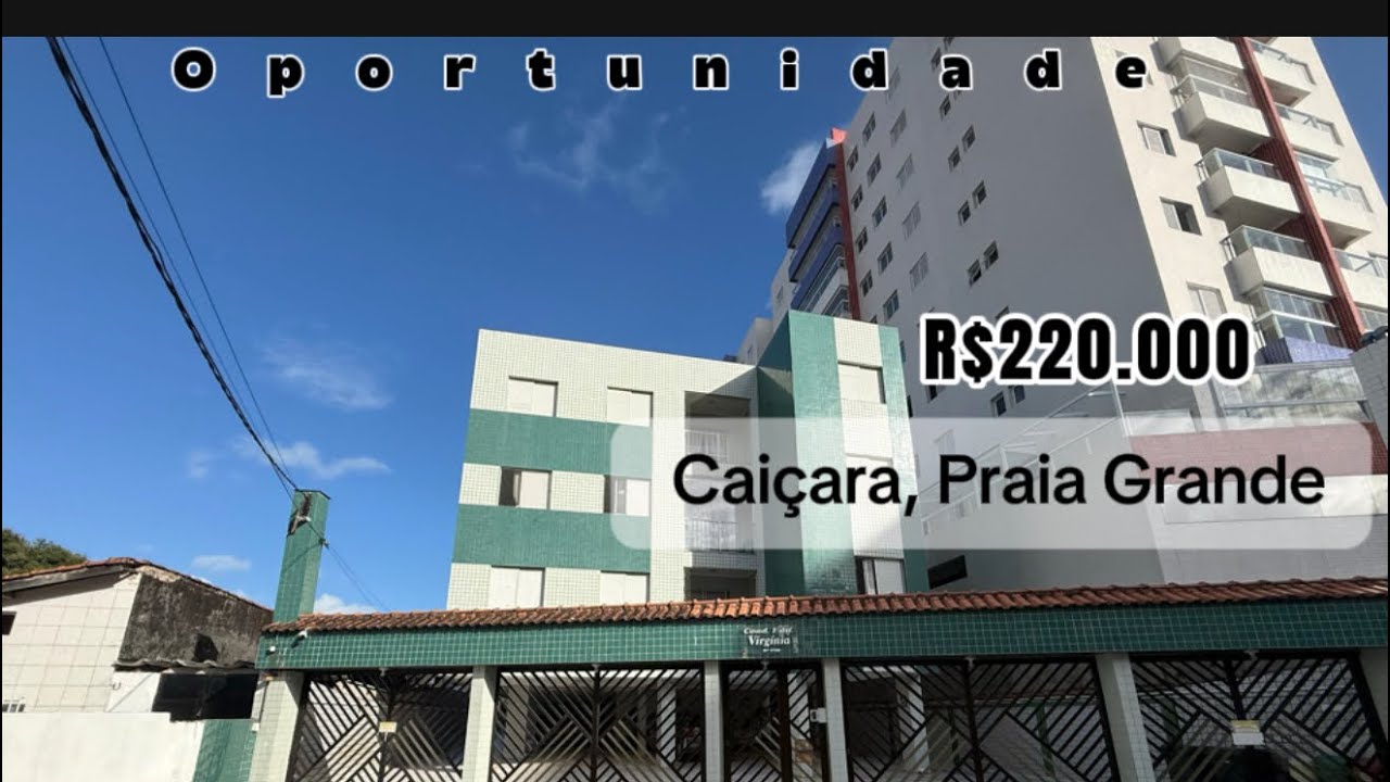 R$220.000 à vista | Caiçara, Praia Grande | Apartamento 1 dorm |Oportunidade | 50 Metros do Mar 