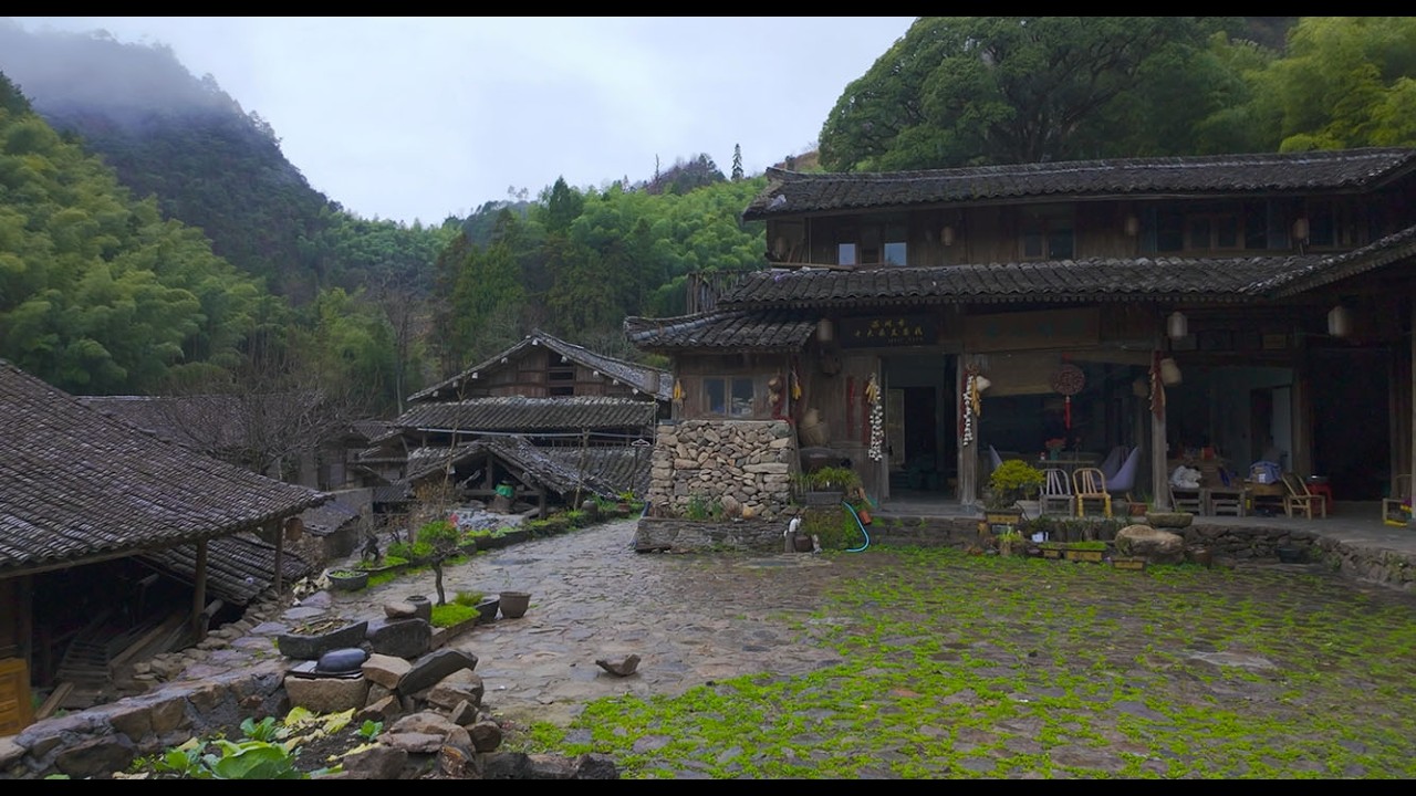 Rainy Walk in China: A Beautiful Traditional Ancient Village on the ...