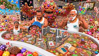 Franklin Found Tiny Candy City & Controll Entire City - Indian Bike Driving 3d