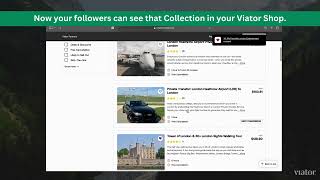 Creating Viator Shop Collections