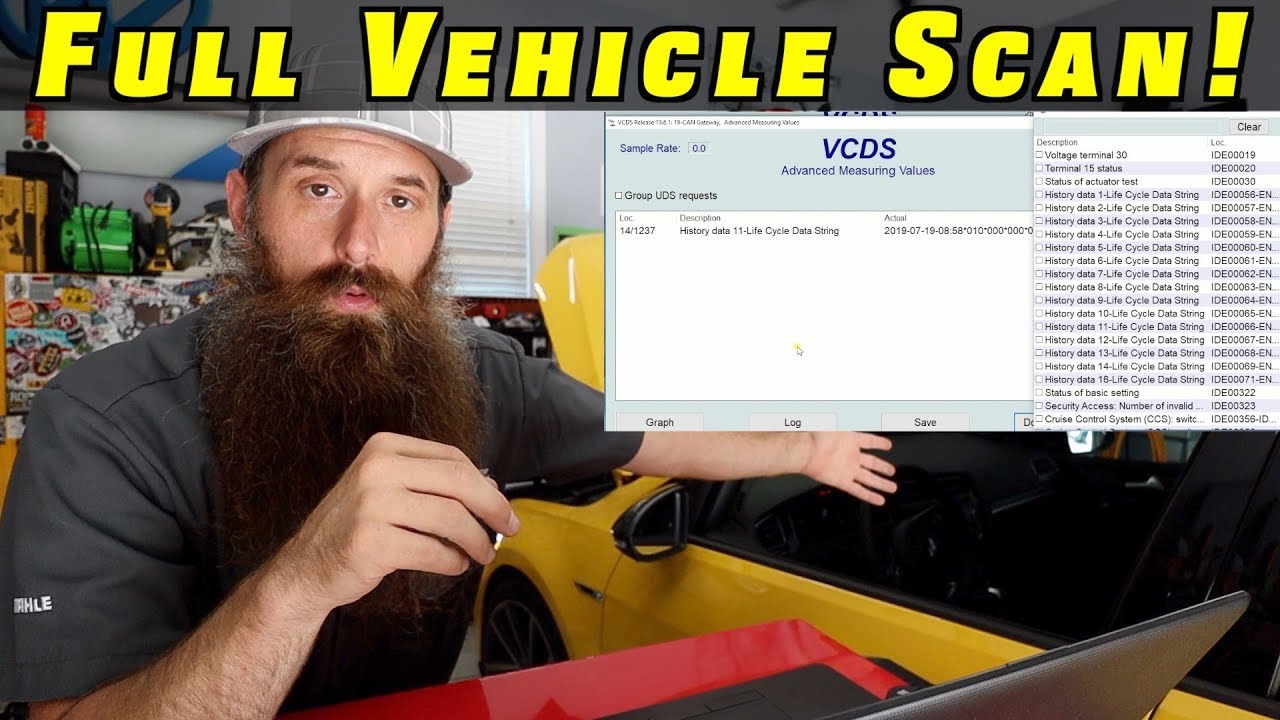 COMPLETE VCDS Vehicle Scan  Save ALL Adaptations
