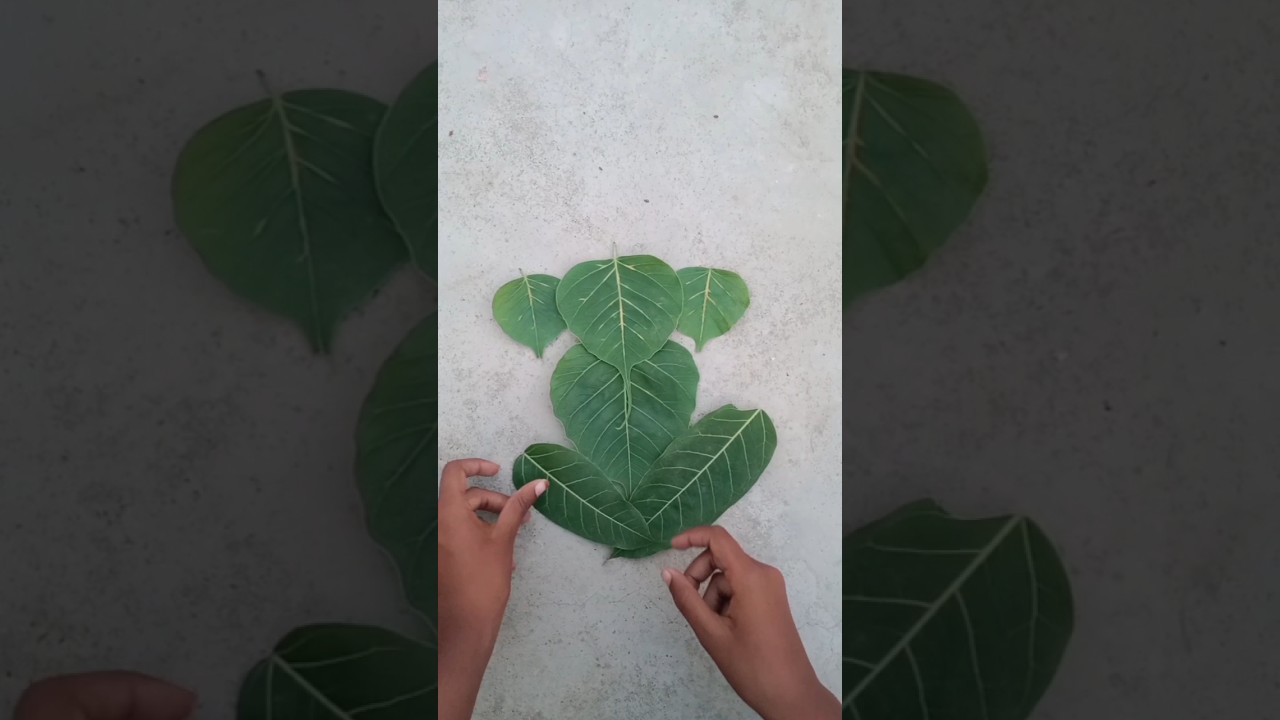 Ganesha making with leaf 🌿 | ART BY ABHI YT | 