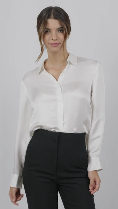 Luxury Artisan Silk Blouse for Women, Button Down Shirt, Washable Natural Mulberry Silk