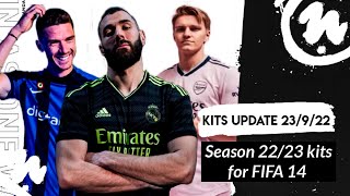 Season 22/23 Kits for fifa 14 | fifa 14 latest kits update | fifa 23 kits for fifa 14