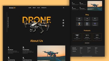 Build A Responsive Drone Website using HTML CSS and JavaScript
