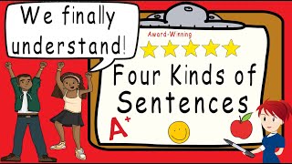 Four Kinds of Sentences | Award Winning Teaching Video | Four Types of Sentences | Complete Sentence by GrammarSongs by Melissa 250,357 views 3 years ago 8 minutes, 17 seconds