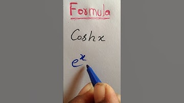 what is the formula of coshx.#derivatives #learning