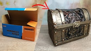 DIY /Сундучок из картона! Своими руками легко!  Cardboard chest