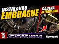 ZZR 1100 D de VIDAL. Video 3 Montaje del embrague completo e instalación nueva cadena del alternador