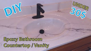 DIY  Epoxy counter top / vanity bathroom #chrismakesstuff1