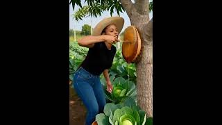 Honey bee hive in the farm?? #aivideo #movie #farming
