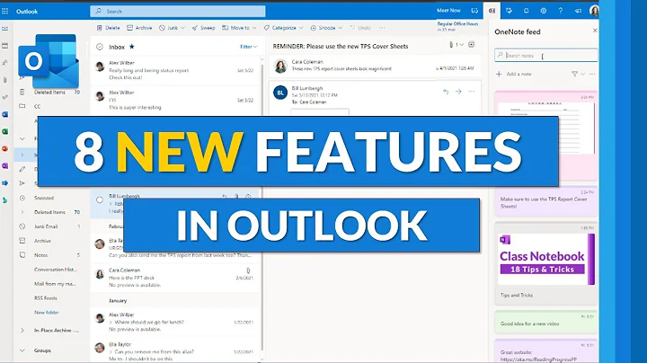 Microsoft Outlook new features  | 8 updates for Outlook 365 Desktop and Outlook Web for 2021