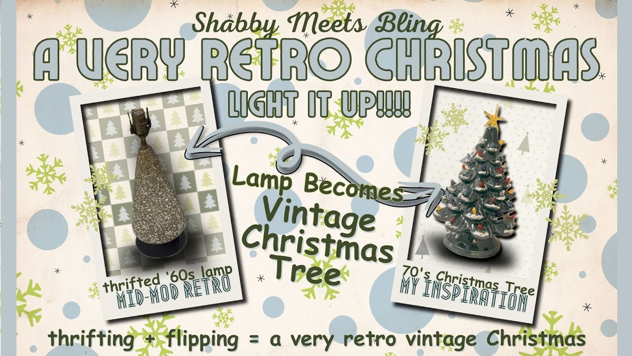 Ретро-рождественский подарок своими руками / Лампа в стиле 1960-х годов, купленная в секонд-хенде...
