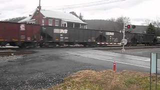 NS westbound empty coal train 1 Mattawana, PA 11-26-10