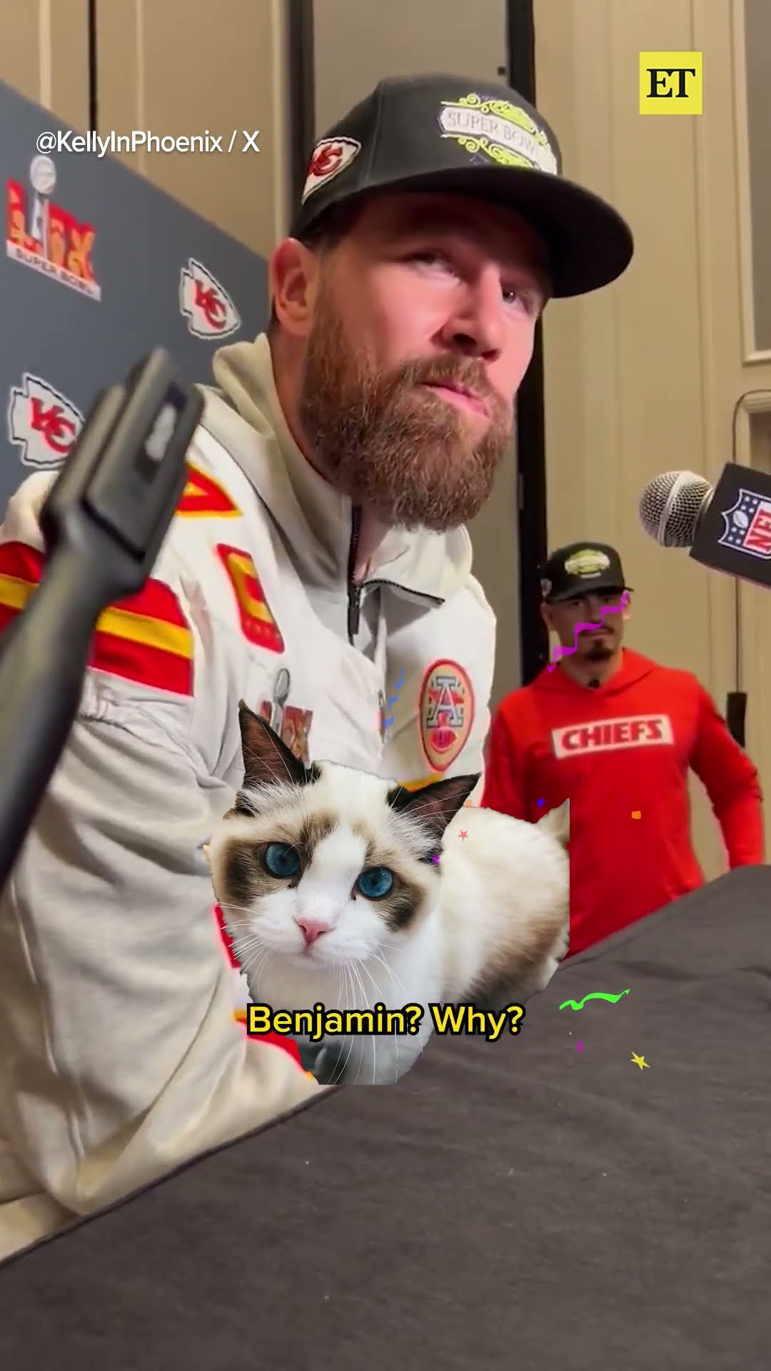 Travis Kelce Fields Taylor Swift Questions at Super Bowl Media Day