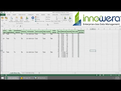 va01 create credit memo request in mass from excel youtube excel credit