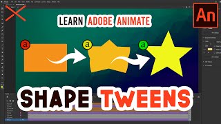 SHAPE TWEENS Adobe Animate CC Tutorial Using Shape Hints SHAPE TWEENS Adobe Animate CC Tutorial Using Shape Hints
