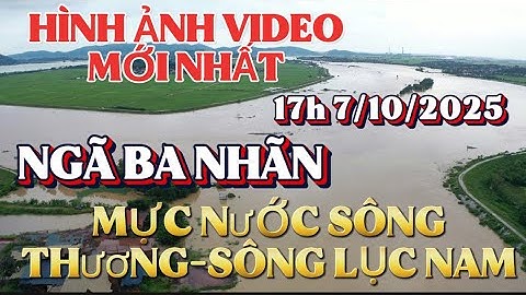 Hình ảnh video mới nhất nước lũ đổ về ngã ba Nhãn nơi hợp lưu SÔNG THƯƠNG VÀ SÔNG LỤC NAM