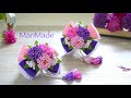 Бантики с Цветами Резинки для Девочек МК Hair Bows Laço Tutorial