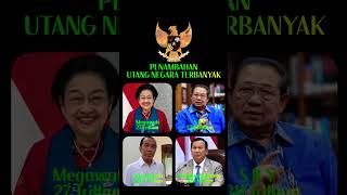 Penambahan Utang Negara Terbanyak #shorts #utangnegara #megawati #sby #jokowi #prabowo #politics