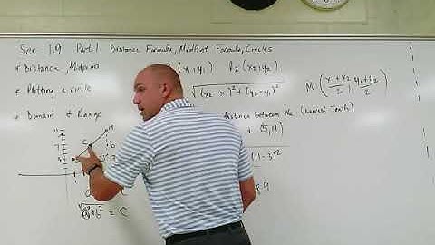 Math 1730 Sec. 1.9 Distance and Midpoint Formulas, Circles