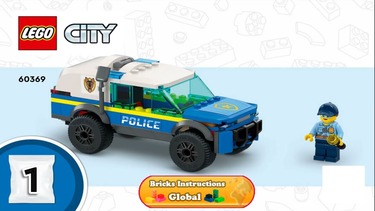LEGO City 60369 Mobile Police Dog Training Instructions Part 1
