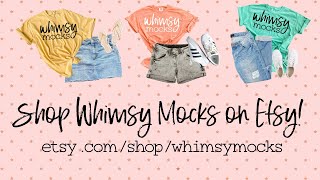 Whimsy Mocks: Digital T-shirt Mock-ups with Transparent Backgrounds to Create Custom Flat-lays